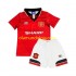 Camisola Manchester United Retro Criança Equipamento Primeiro 1994 Manga Curta